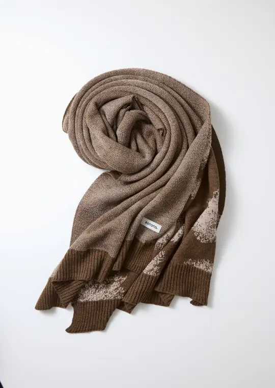 ROTOTO - Snow Camo Scarf - Moss Green