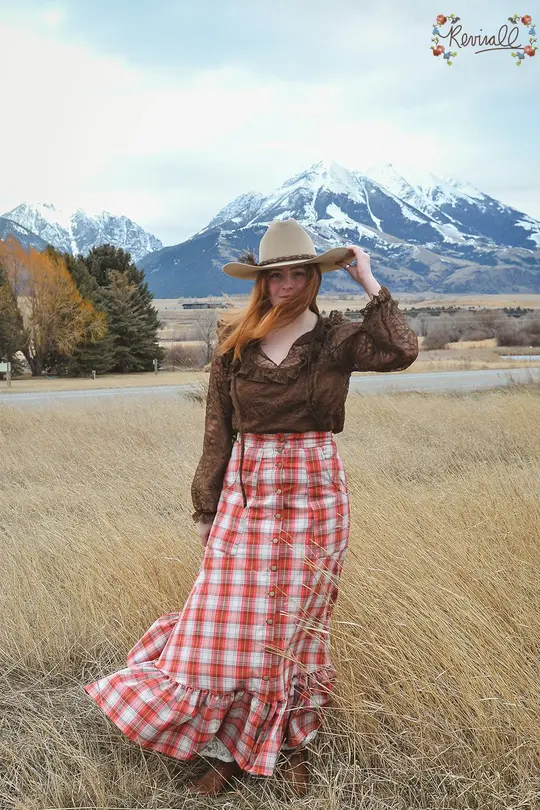 Prairie Skirt in Carousel-2XL