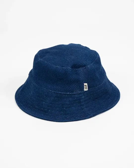 STF Japanese Sashiko Bucket Hat - Indigo