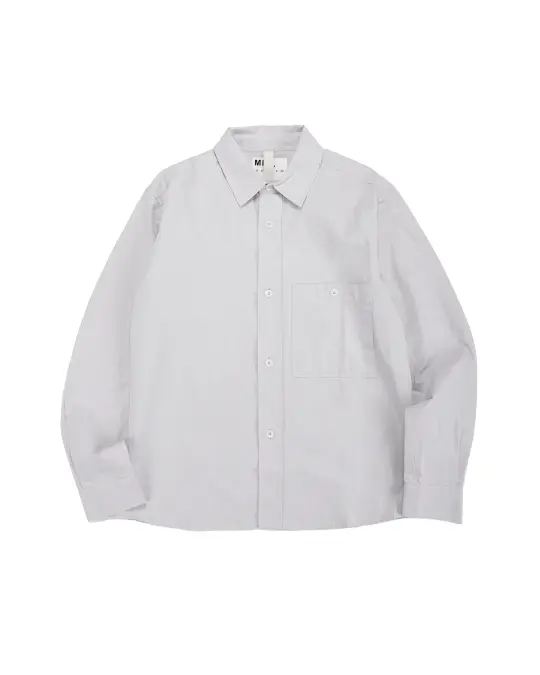 MHL Overall Shirt Plainweave Cotton Canvas Pebble