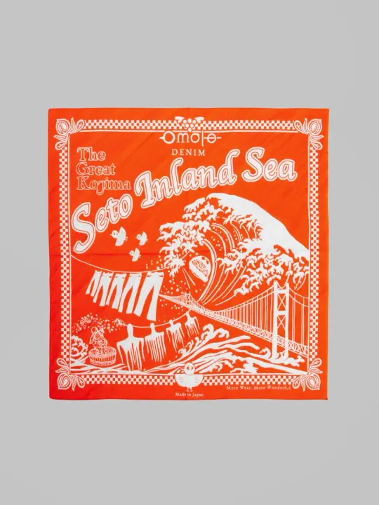 Omoto Denim 9302 Kojima Selvedge Bandana Orange