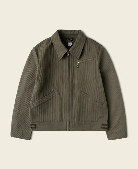 1940s Pique Stripe Cotton Cossack Jacket - Light Coffee