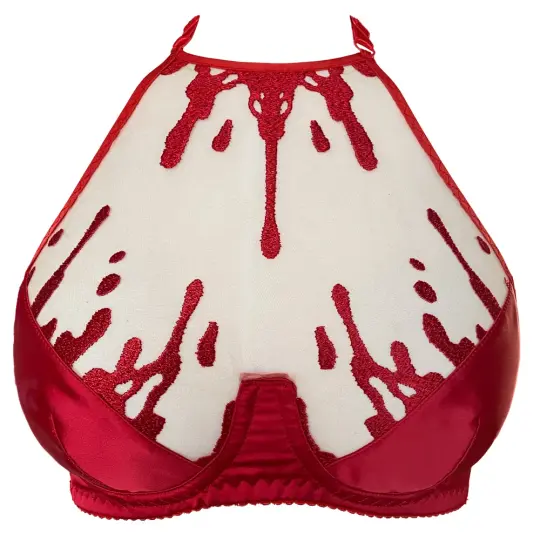 CRIMSON HALTER BRA