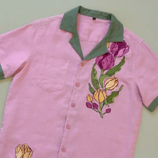 [LINEN BUTTON DOWN] Tulip Bouquet