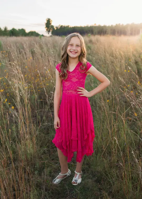 Fennia Dress in Fuchsia
