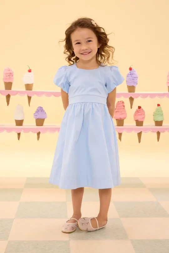 Mini Zella Dress in Sky Blue