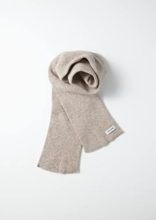 ROTOTO - Merino Lambswool Scarf - Brown