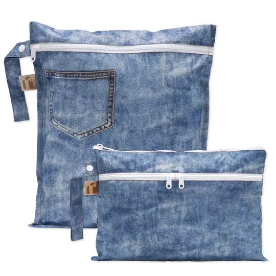 Wet Bag + Wet/Dry Clutch Set: Denim On Denim