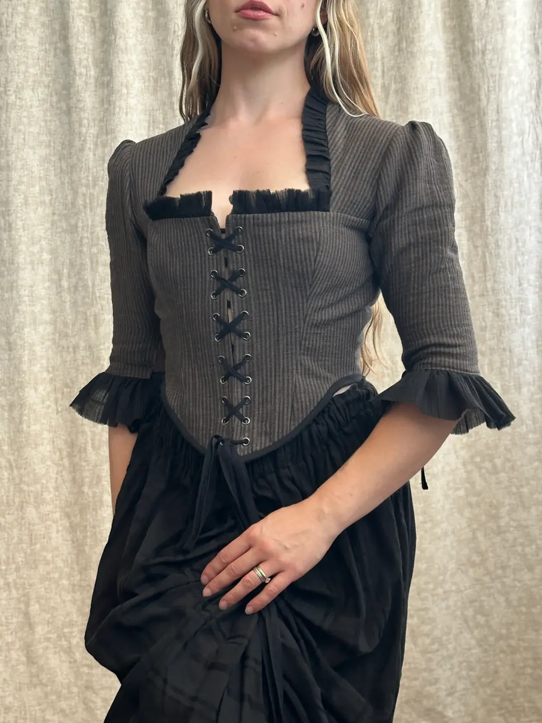 FW'26: Pastorale Bodice in Dark Stripe (Pre-Order)