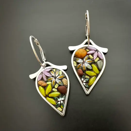 Succulent Garden Leaf Earrings