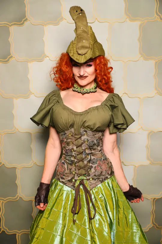 40. Wench Underbust Corset in Victorian Parlor Rose - The Brine for Bunny Collection