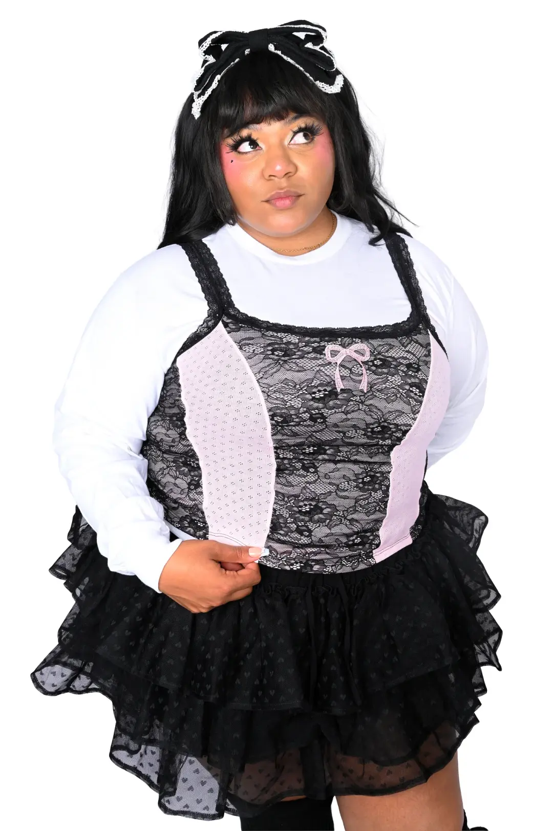 Darla Corseted Cami - Black