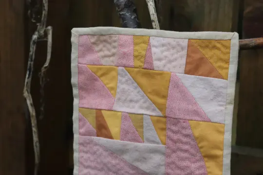 Pink and yellow sketch