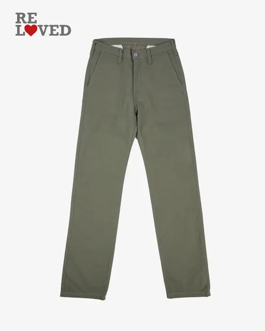 11oz Herringbone Work Pants - Olive Drab Green (IH-735-ODG) Tag 30, Hemmed to 31.5''
