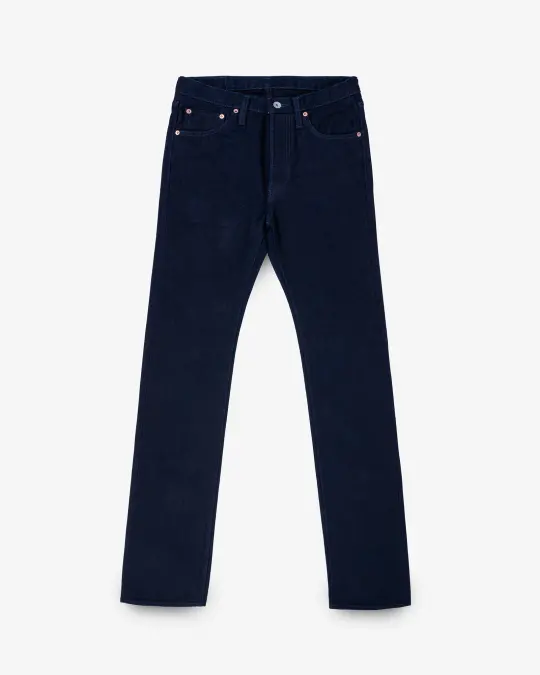14oz Selvedge Denim Slim Straight Cut Jeans - Indigo/Indigo