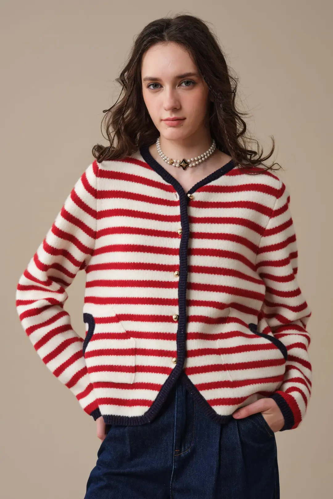 Nova 22 | Striped Open-Front 100% Wool Cargidan