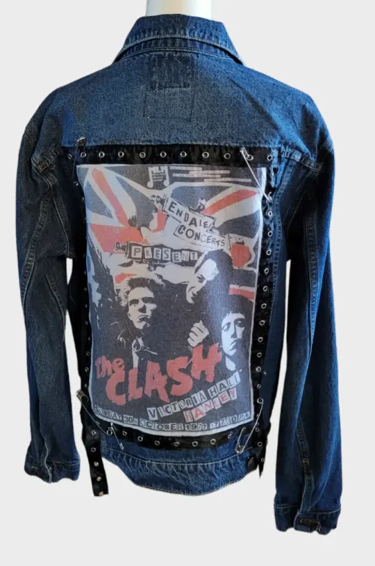 custom Clash denim jacket one of a kind