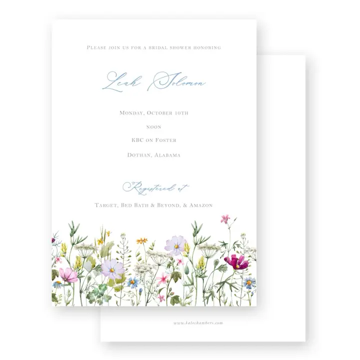 Wildflowers Bridal Shower Invitation
