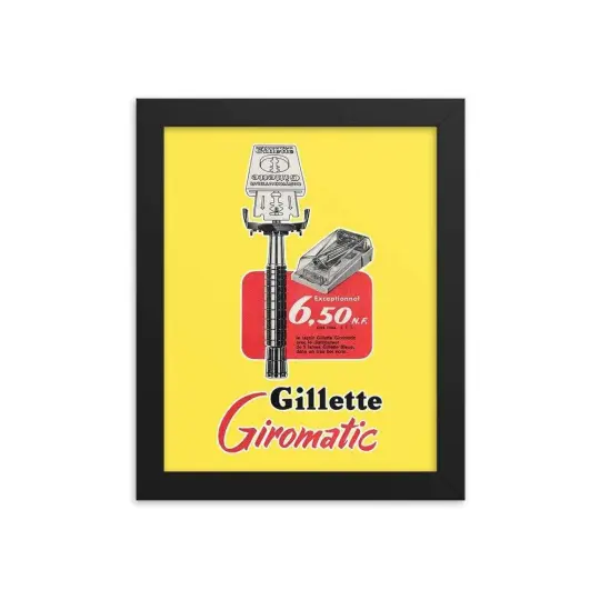 Vintage Safety Razor Advert Framed Print