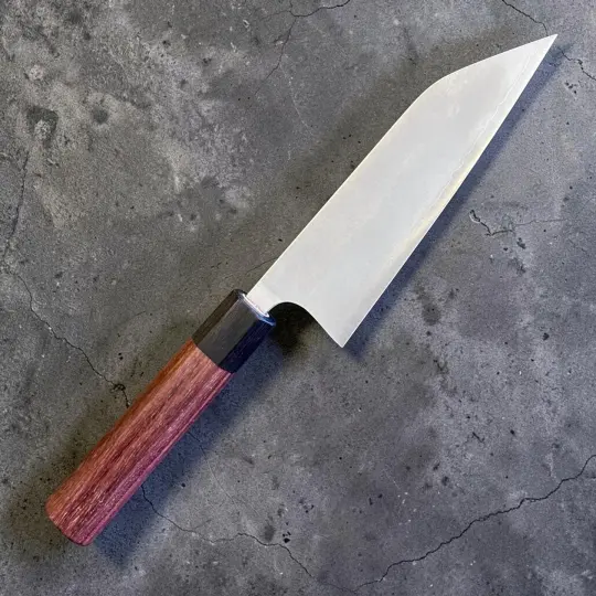 Shibata Koutetsu Chromax Santoku with Rosewood Octagon Handle