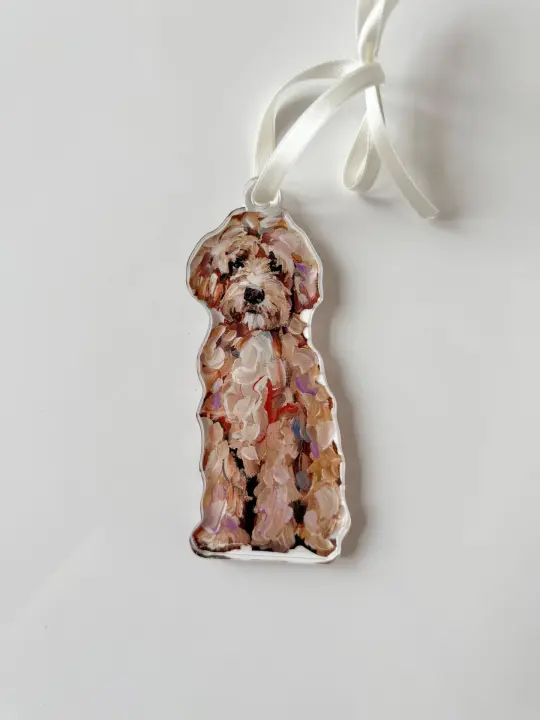 Goldendoodle Classic Acrylic Christmas Dog Ornament