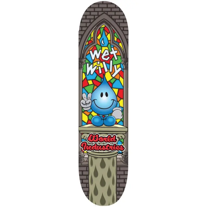 Wet Willy stained glass skateboard