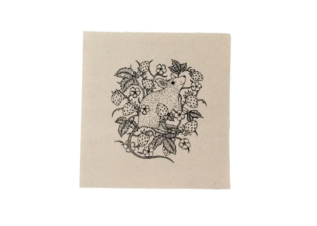 Mouse and Strawberry Patch