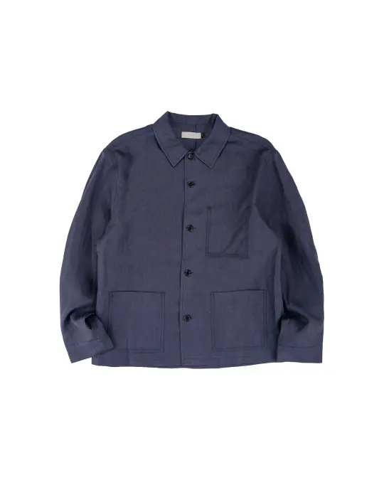 Amomento Linen Pocket Jacket Blue