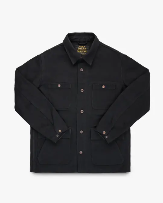 20oz Paraffin Coated Duck Chore Jacket - Black