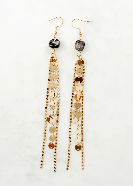 Sagitta Earrings in Stone