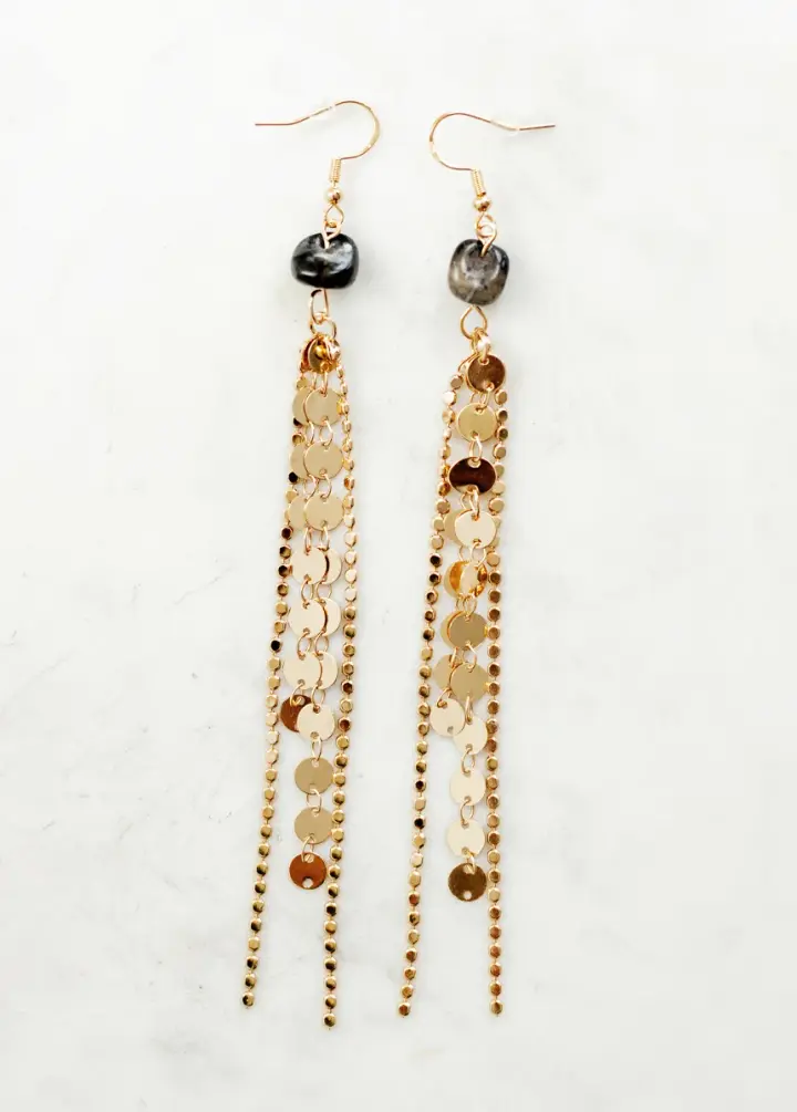 Sagitta Earrings in Stone