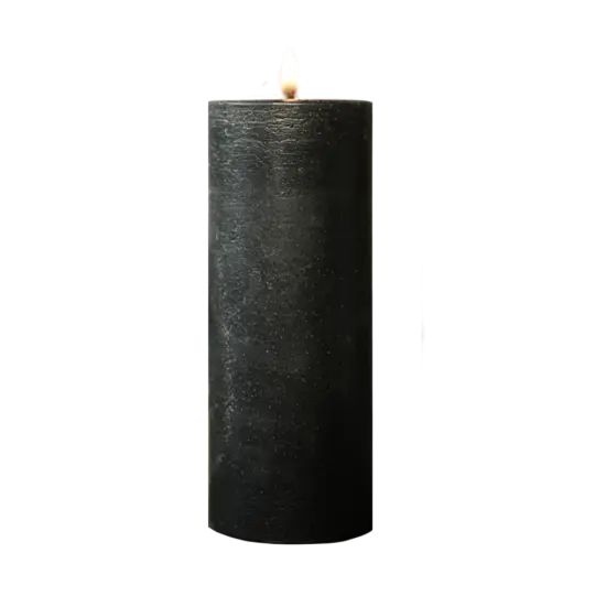 Black Beeswax Pillar Candles