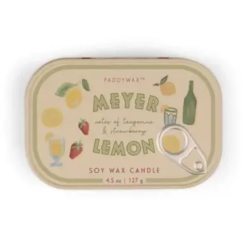 Paddywax Meyer Lemon Soy Wax Candle in a Tin