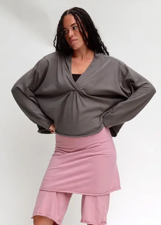 Lhasa Poppy Cropped Kaftan