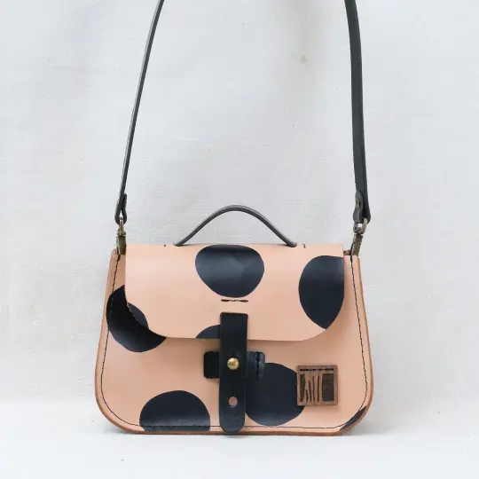 Paint Petite Two-way Purse black dots