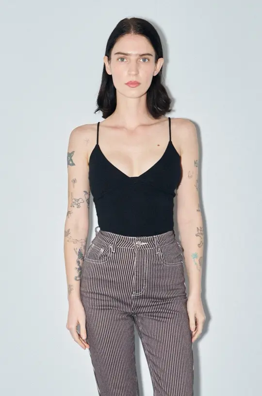 The Date Cami Tencel Rib Black