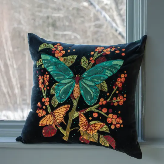 [COTTON VELVET PILLOW COVER] Emerald Dream