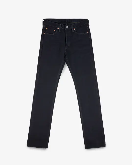 21oz Selvedge Denim Slim Cut Jeans - Indigo Overdyed Black