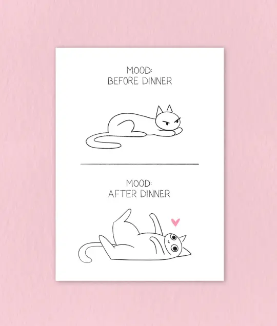 Postcard "Two moods"