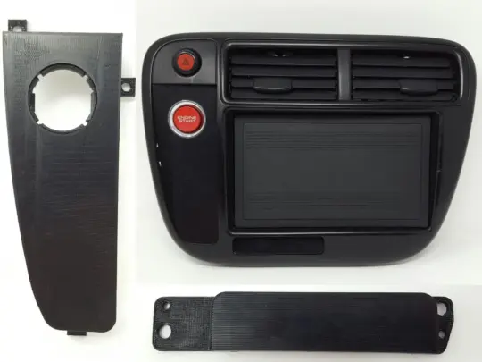 99-00 Honda Civic S2000 Push Start Panel (in Climate Control Delete Kit)