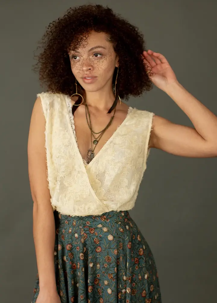 Floraine Bodysuit in Cream