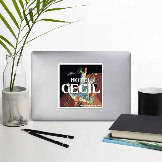 Hotel Cecil Bubble-Free Vinyl Stickers | Available in 3 Sizes!