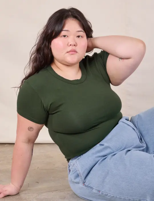 Baby Tee - Swamp Green