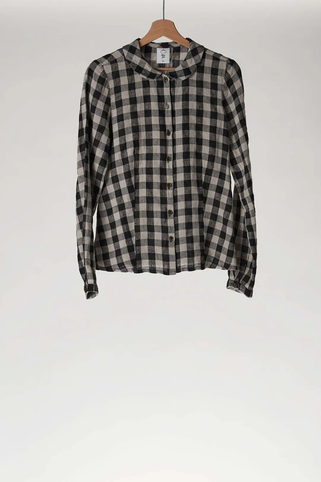 Classic Shirt, Long Sleeves, Black Checkers