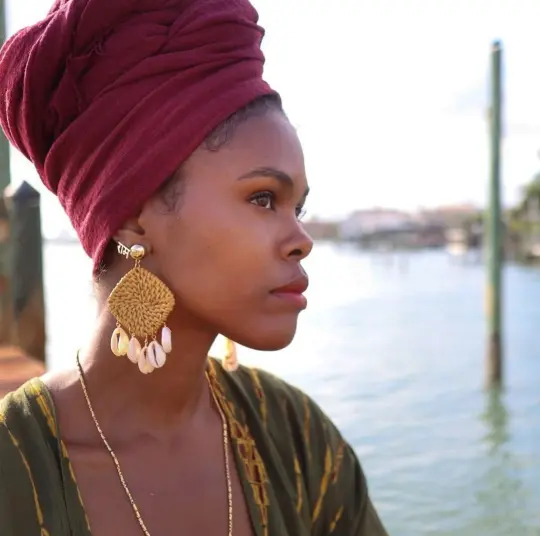 Natural Rattan Shell Earrings