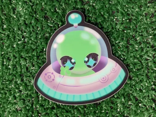february 2026 "alien" die cut sticker