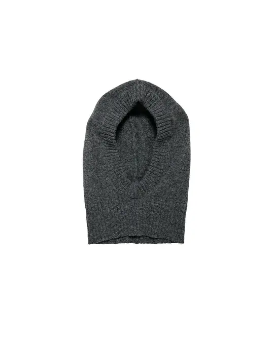 MHL Felted Hood Lambswool Grey Heather