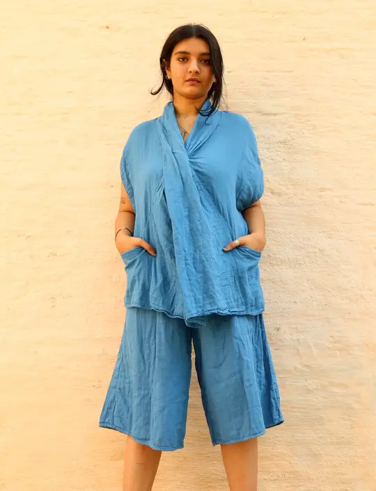 Shawl Collar Origami Shirt Kaftan