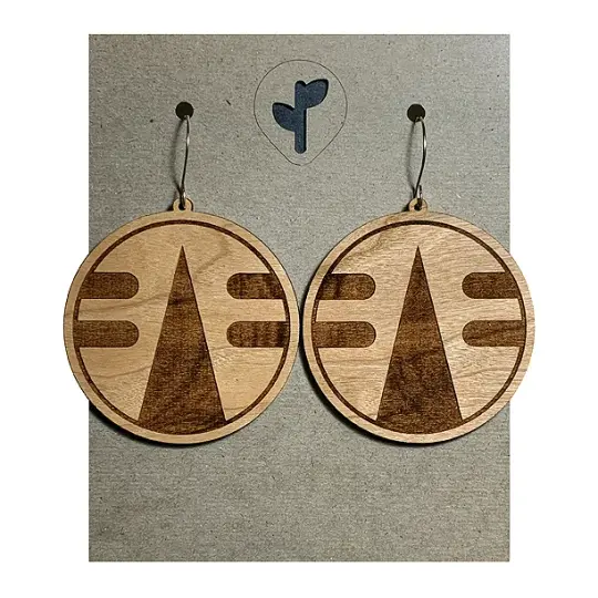 chimalli IV / earrings / cherry
