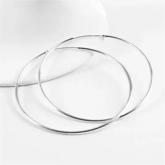 Endless Hoops Sterling Silver Earrings